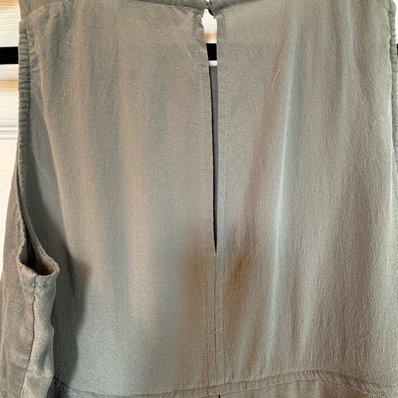 Madewell 💯% Silk Green Relaxed Tank Top #flouncy #breezy - Picture 5 of 9